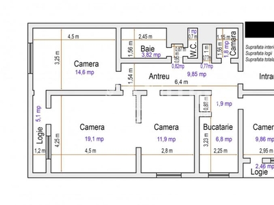 Apartament 4 camere decomandat| Et.3 | 83mp | Parcare | Parcul Central