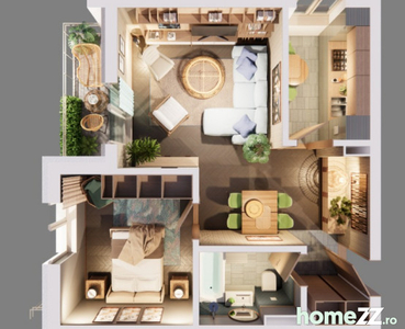 Apartament nou 2 camere - Faza 3 Romanescu Park Residence