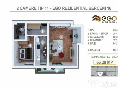 PROMO 2 Camere Tip 11 - EGO Berceni 16