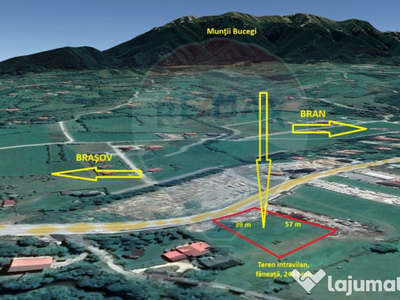 Teren intravilan, 2462 mp, Bran, DN 73