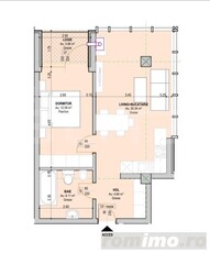 Apartament 2 camere, 52 mp utili, etaj intermediar, zona Centrala