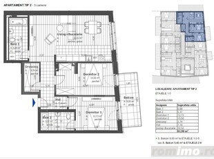 Apartament de 3 camere, etaj intermediar, semifinisat, zona Semicentrala