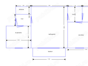 Apartament doua camere semidecomandat