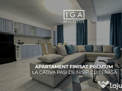 Apartament finisat premium la cativa pasi de nisip cu terasa