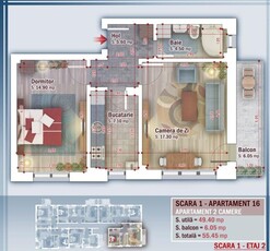 Apartament 2 Camere Incalzire In Pardoseala decomandat