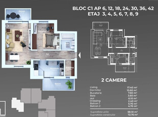 Apartament 2 Camere – Metrou Apărătorii Patriei