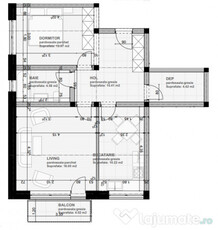 Direct DEZVOLTATOR apartament 2 camere, 60mp, etaj 2, Subcetate City 2