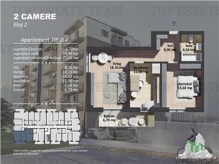 Grand Arena | Apartament 2 camere | 56,40mp