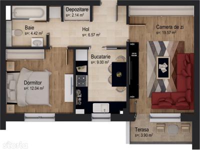 Apartament cu 2 camere cu boxă de depozitare - predare 2025