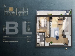 Apartament 2 camere intr-un Ansamblu rezidential Premium, zona Fabricii