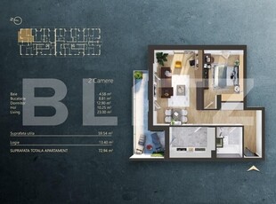 Apartament 2 camere intr-un Ansamblu rezidential Premium, zona Fabricii