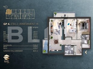 Apartament 3 camere intr-un Ansamblu rezidential Premium, zona Fabricii