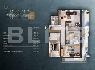 Apartament 4 camere intr-un Ansamblu rezidential Premium, zona Fabricii