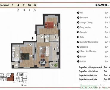 13 Septembrie Apartament 3 Camere 3 Bai Comision 0% Marriot