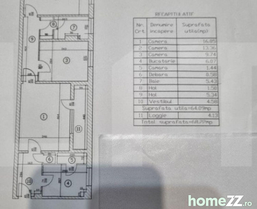 Apartament 3 camere