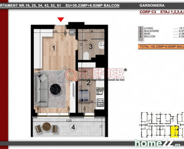 Garsoniera la promotie - Comision 0