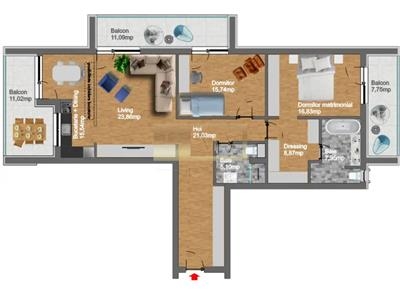 Vanzare apartament 3 camere Mall Baneasa | bloc 2022