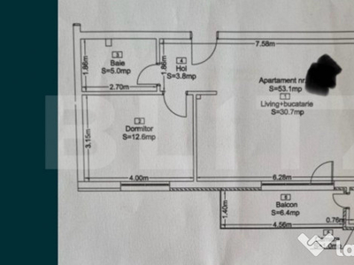 Apartament 2 camere, 53 mp, etaj intermediar, parcare, zona