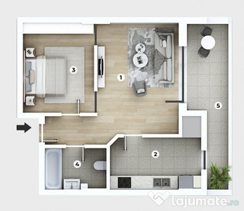 Apartament 2 camere,fix langa metrou,complex cu piscina