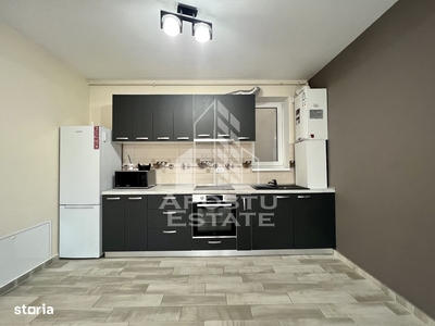 Apartament cu 3 camere si 2 bai, mobilat si utilat in Giroc la parter.