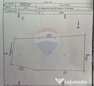 Teren 3,016mp Buzau / Strada Primaverii