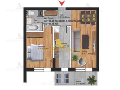 APARTAMENT CU 2 CAMERE IN ZONA ALBERT de vanzare