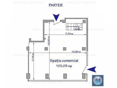 Spatiu comercial de inchiriat, zona Ultracentral, 178.59 mp