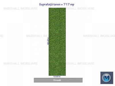 Teren intravilan de vanzare, zona Central, 717 mp