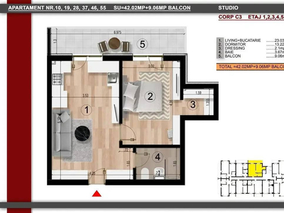 Apartament 2 Camere - Berceni - Bloc 3