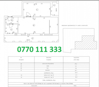 Apartament 2 camere Bloc NOU La Gri