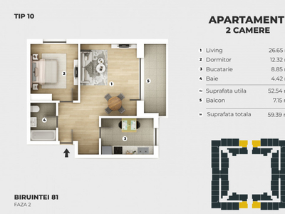 APARTAMENT 2 CAMERE / COMISION 0% / DIRECT DEZVOLTATOR