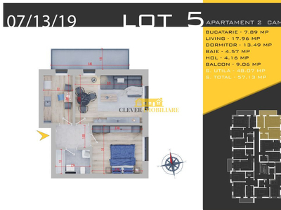 Apartament 2 camere Decomandate Th. Pallady