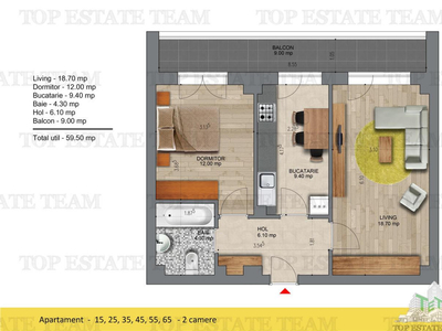 Apartament 2 camere