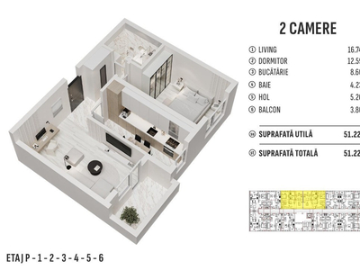 Apartament 2 camere - Parcare inclusa - Direct Dezvoltator