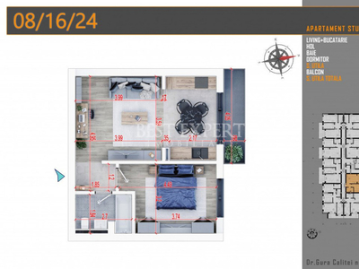 2 Camere cu incalzire in pardoseala-Parcul Teilor/ Credit Ip