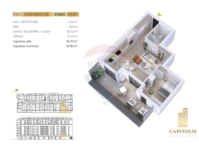 Apartament 2 camere vanzare in bloc de apartamente Brasov, Tractorul