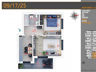 2 camere Incalzire in Pardoseala -500 m STB