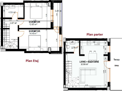 Apartament 3 camere D 2 bai Garaj Terasa Capat Pacurari