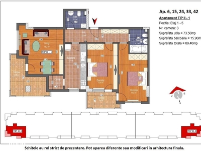 Apartament decomandat cu 2 camere (balcon, pivnita) - Strand, Sibiu