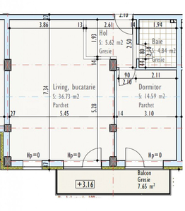 Apartament de 2 camere