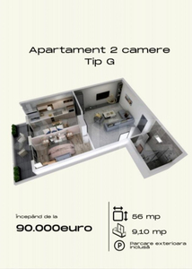 Apartament de 2 camere