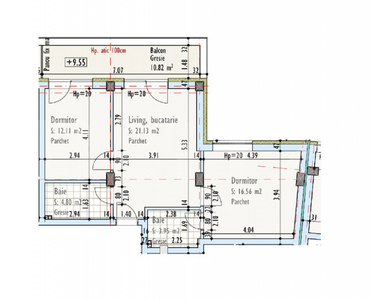 Apartament de 3 camere