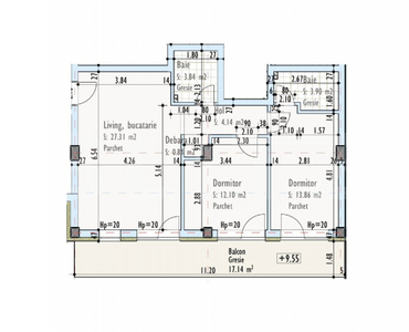 Apartament de 3 camere