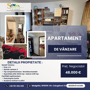 Apartament de vanzare zona IMUM Medgidia