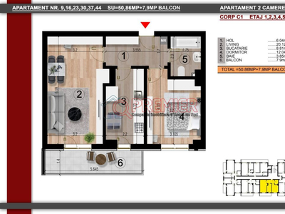 Bloc nou - 2 camere decomandat - Metrou Berceni