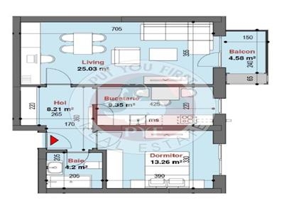 Exigent Plaza | Apartament 2 camere | 65mp | decomandat | B8291