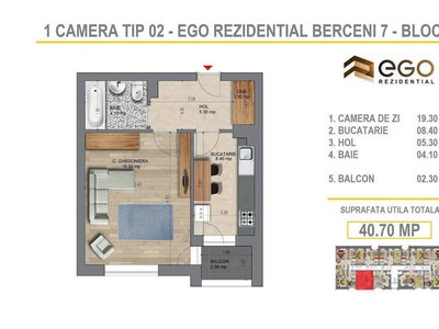 NOU Garsoniera - Metrou Berceni - Bloc 7