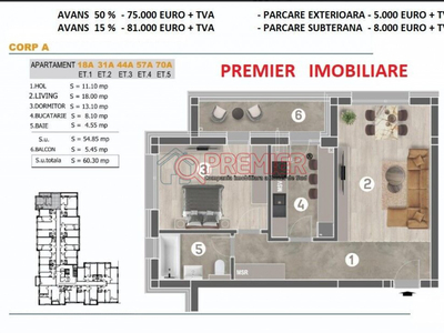 Parcul Tudor Arghezi - Metalurgiei - 2 camere - 74500 euro