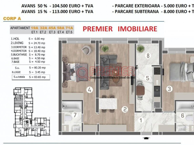 Parcul Tudor Arghezi - Metalurgiei - 3 camere - 102500 euro