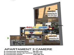 Apartament 3 camere, 100 mp, Centrala, Boxa, Nou 2023